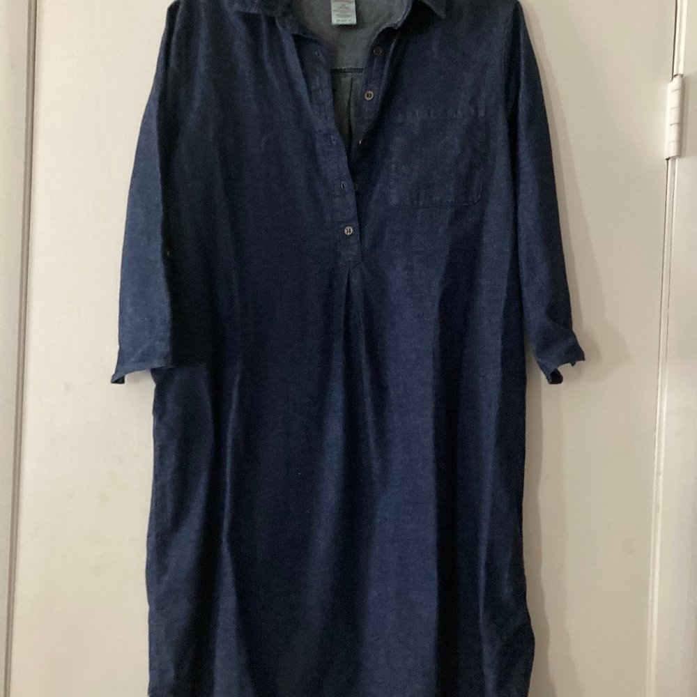 FADED GLORY BELTED DENIM DRESS~LIGHTWEIGHT COTTON~SIZE M